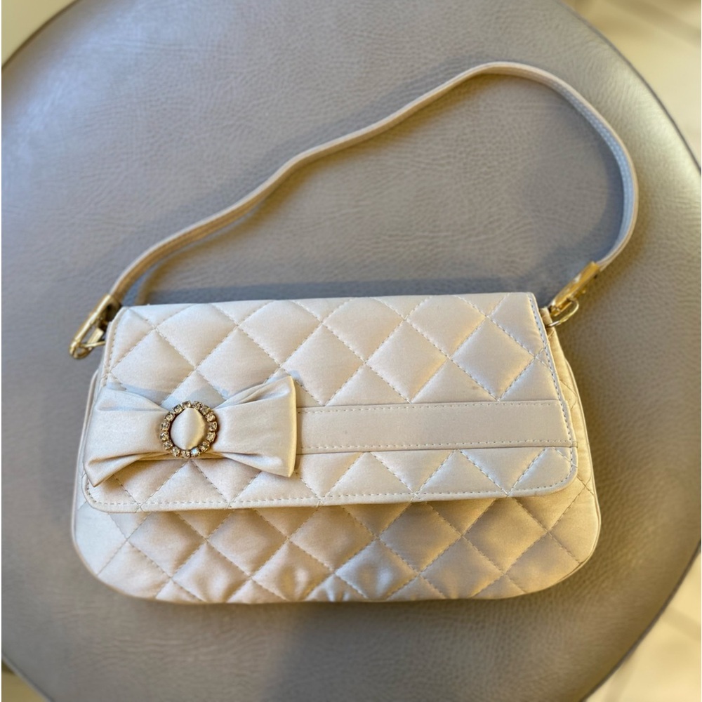 Vintage Satin & Rhinestone Bill Blass Evening Bag